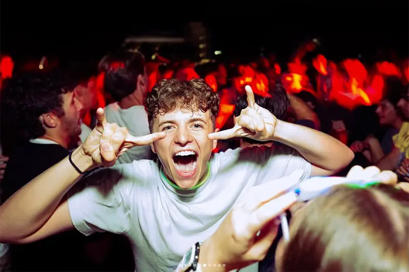 Students having fun at a party