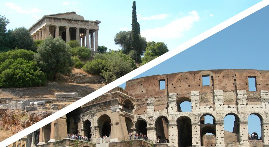 Pantheon and colluseum