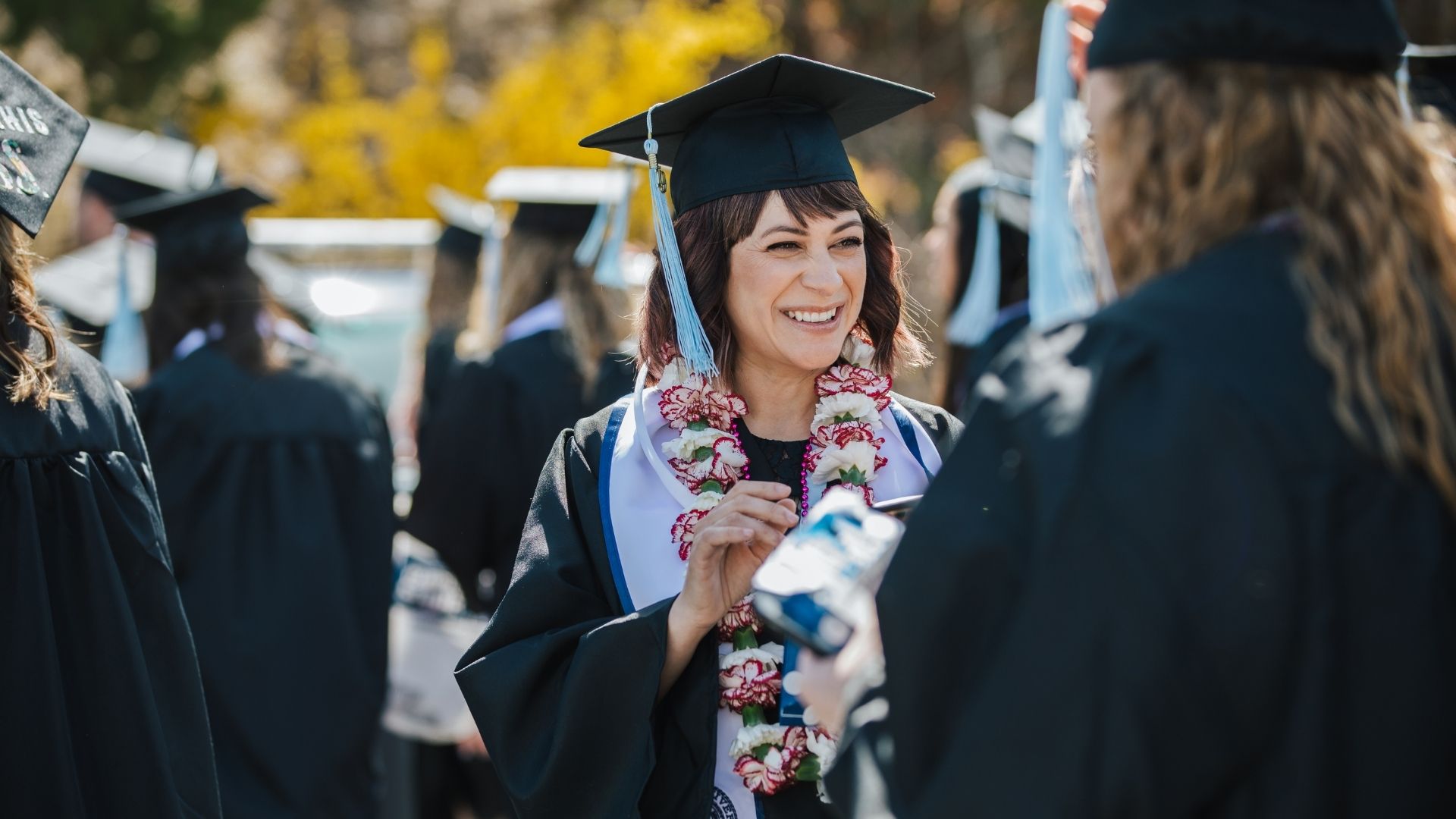 Mary Chai, a USU Online graduate, at her graduation.