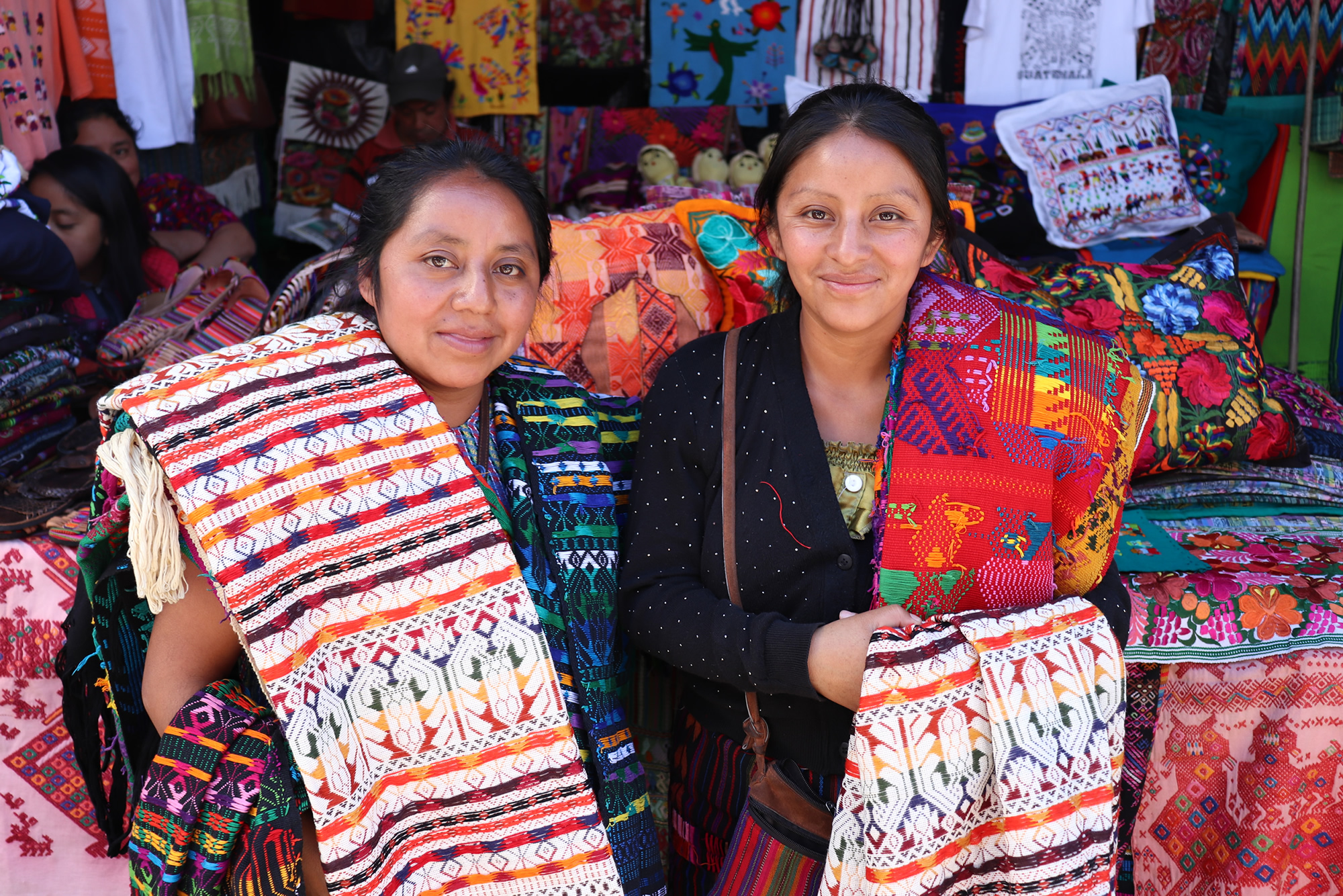 women with native blankets