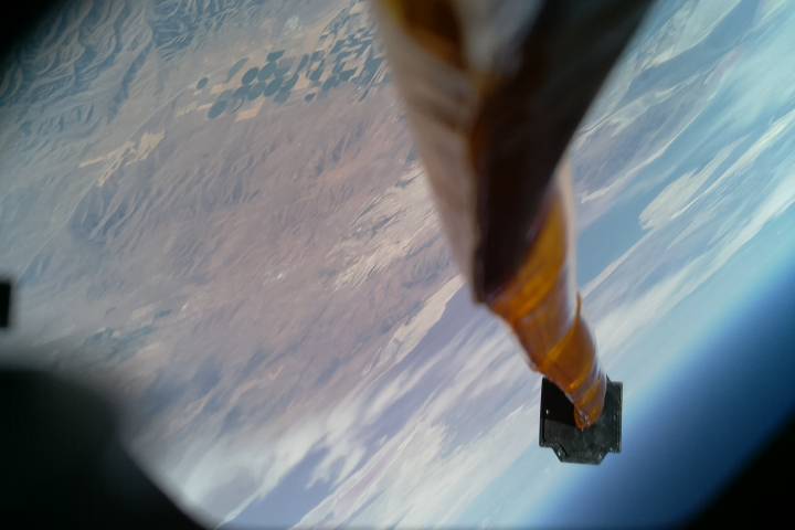 The AeroBoom deployed on a high altitude balloon flight