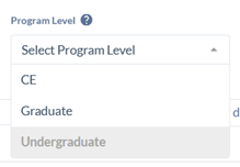 program level field