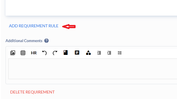 Add Requirement Rule