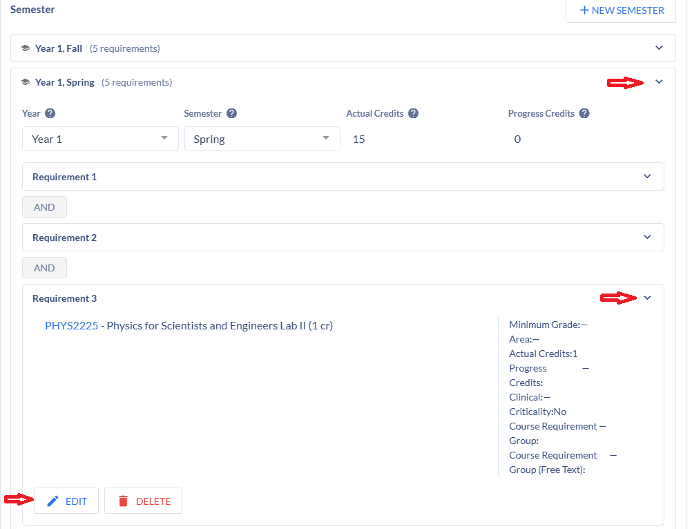 Edit Requirements