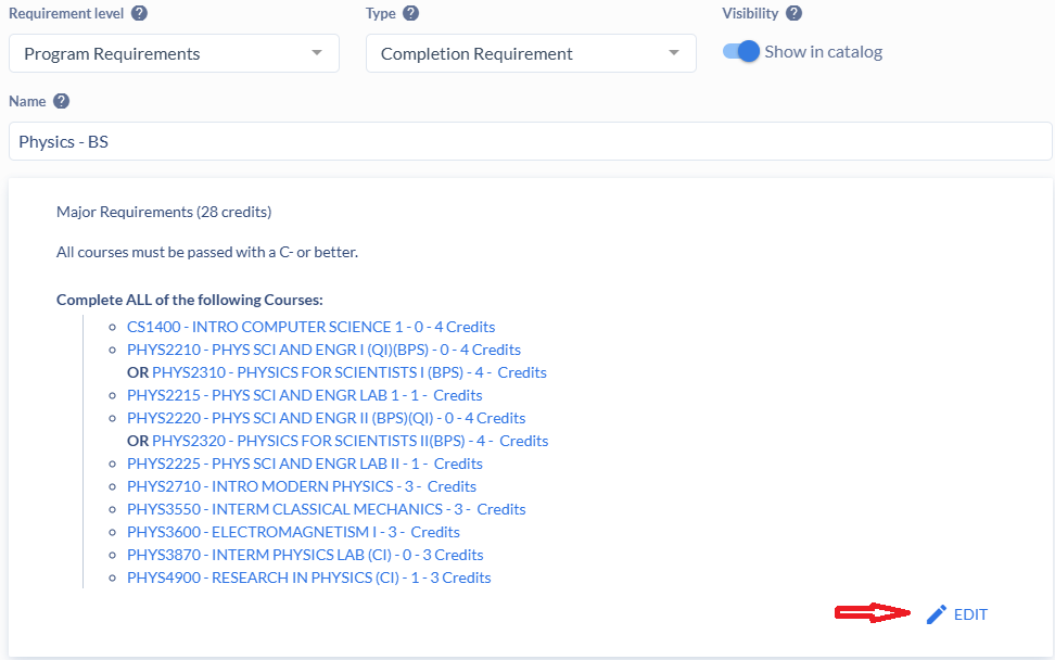 Program Requirements