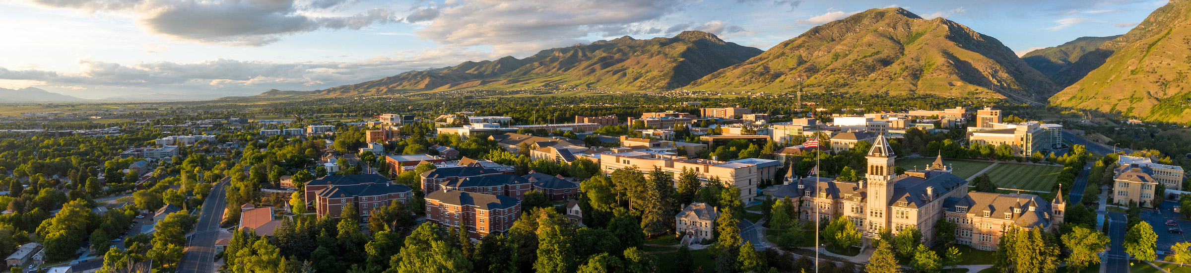 Landscape photo of USU Campus