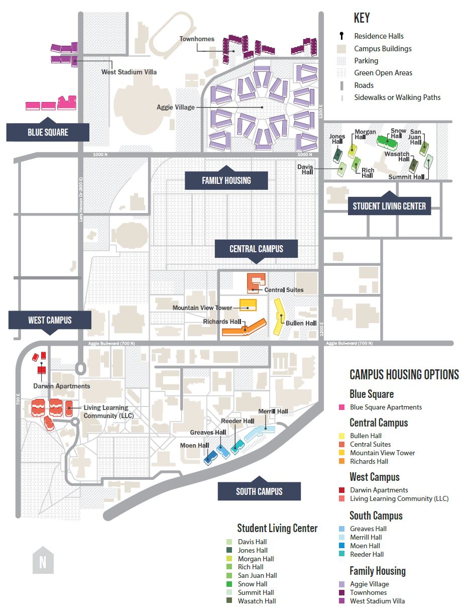 Housing Map at Utah State University 