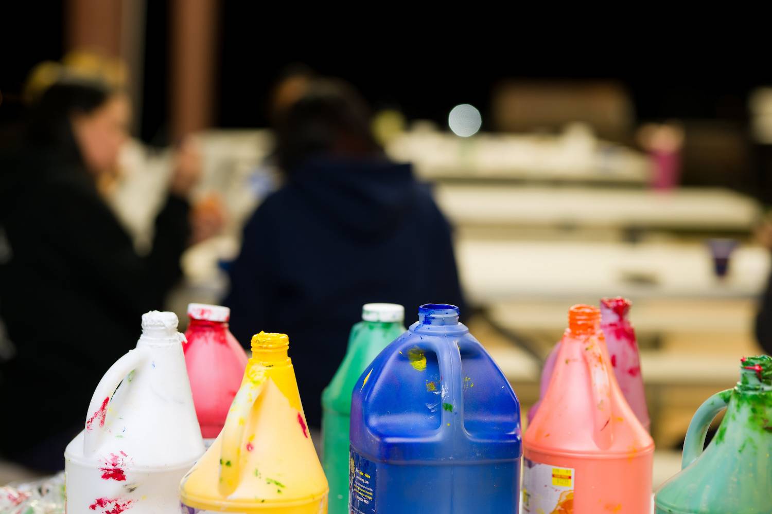 A collection of used plastic bottles
