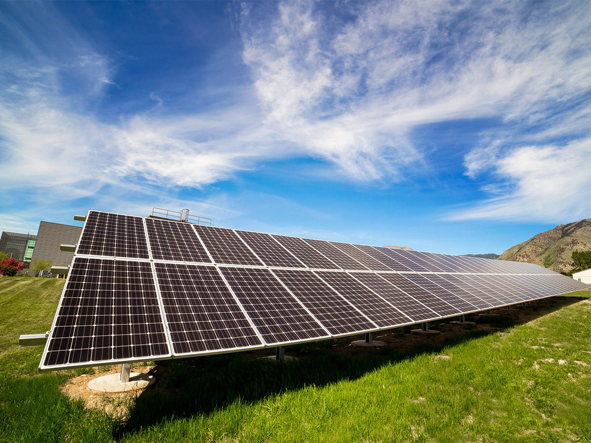 Newly-installed Solar Array and New Electric Vehicle Charging Stations at the EVR