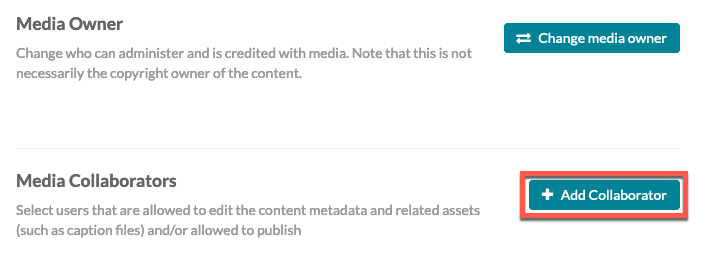 MyMedia add collaborator