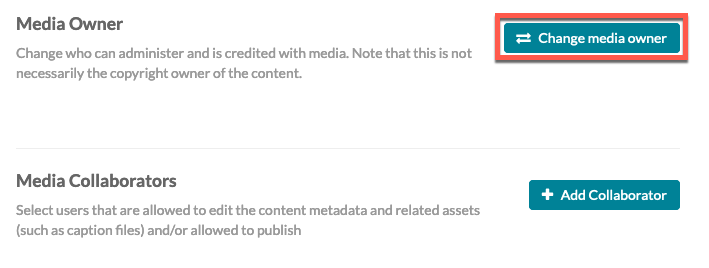 My Media change owner