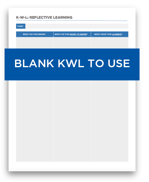 KWL Blank for Class