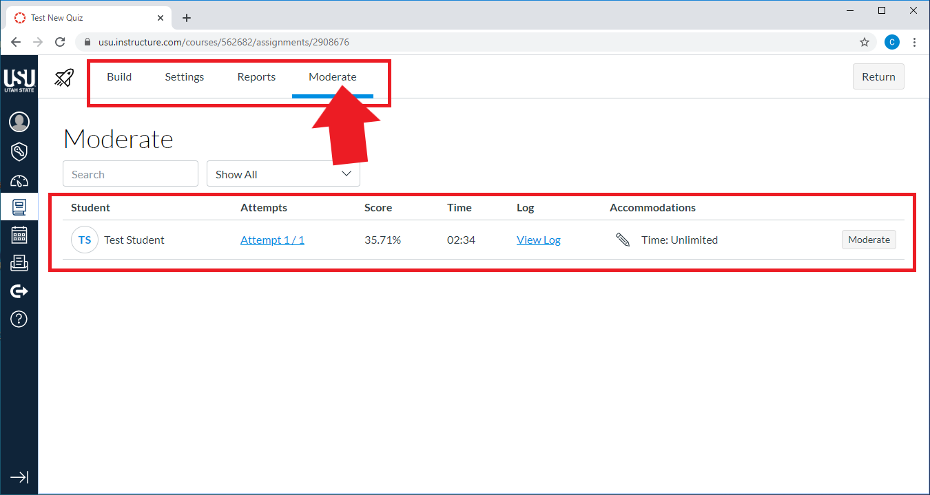 New Quizzes Moderate