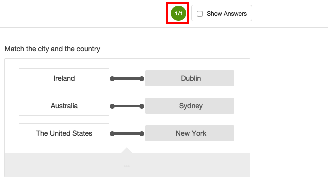 Exact Match scoring example