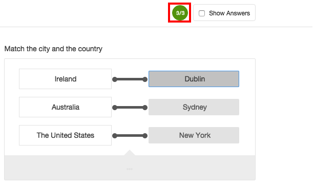 Partial Match per response example