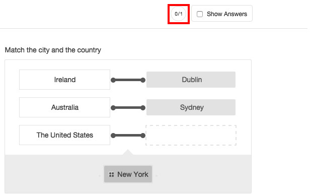 Partial Match scoring example