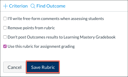 Save rubric