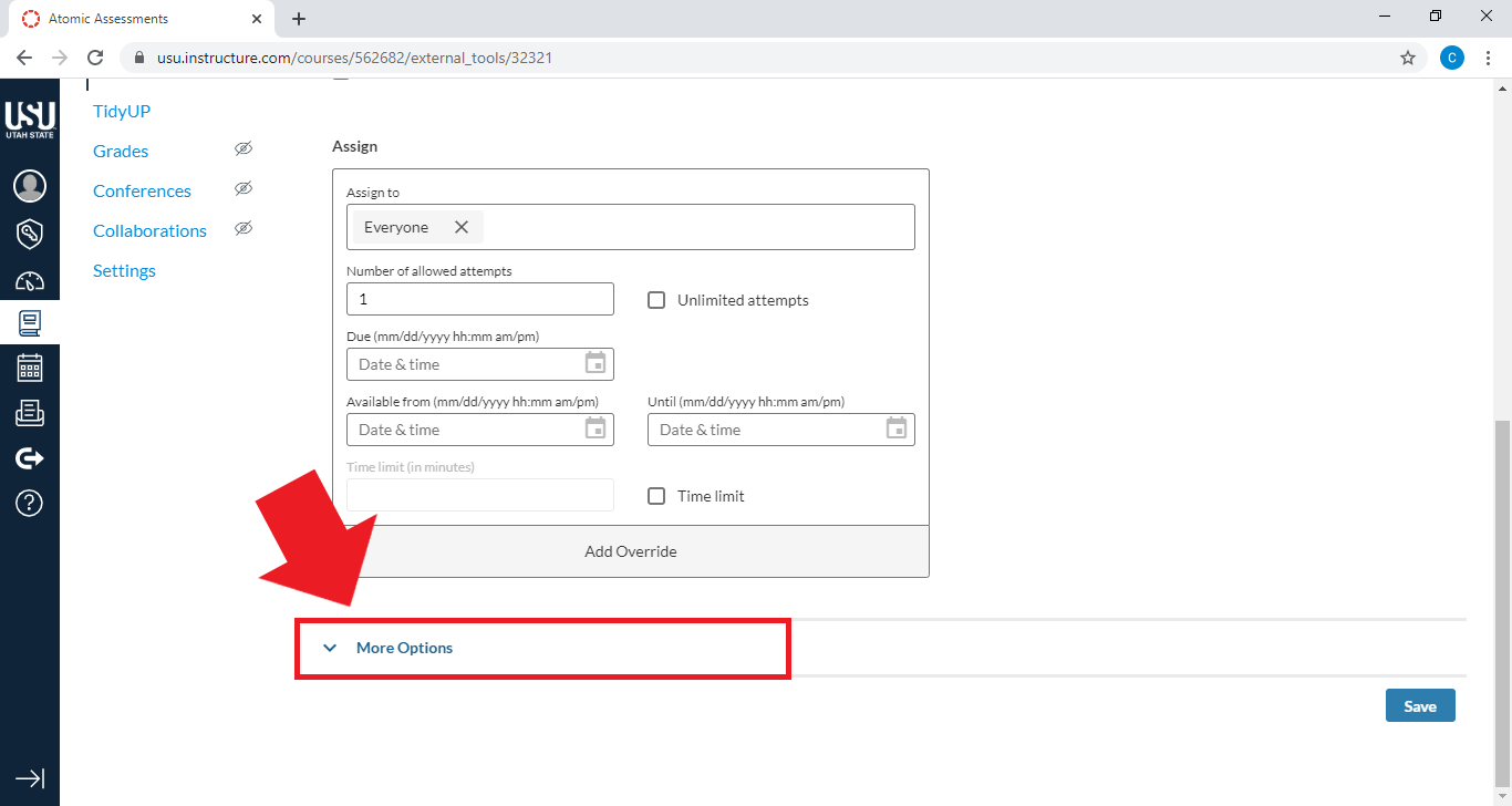 Atomic Assessments more options