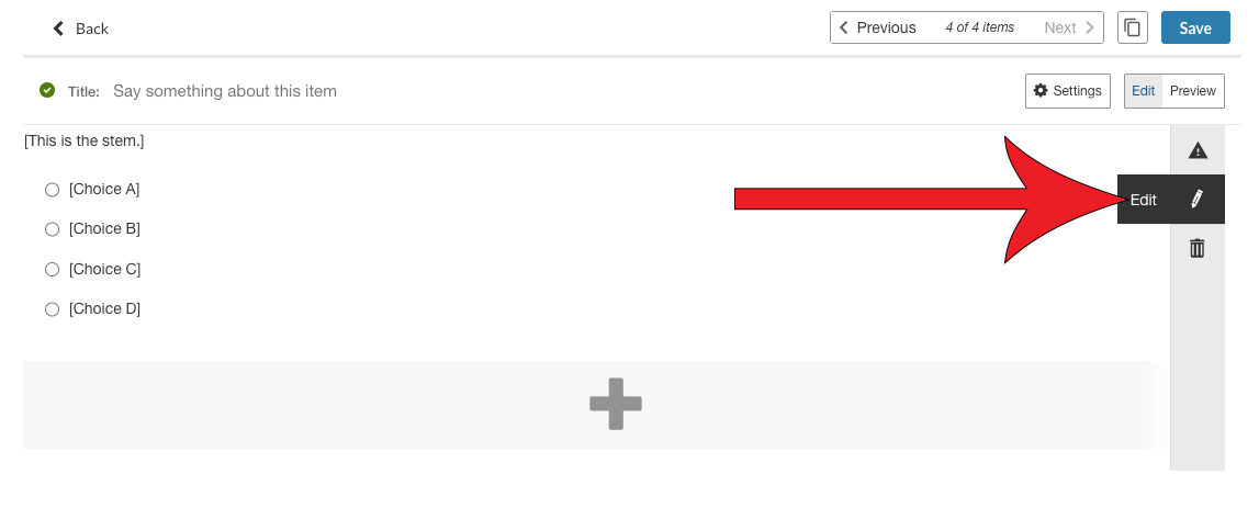 Arrow pointing at Edit button.