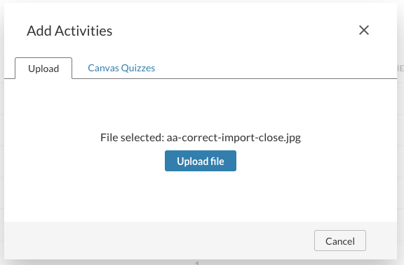 Upload File preview window