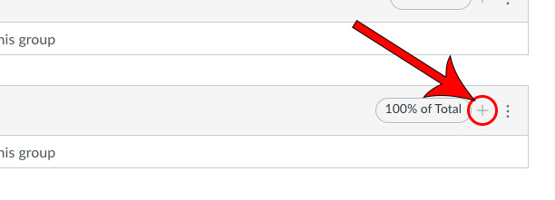 arrow pointing at + in assignment group