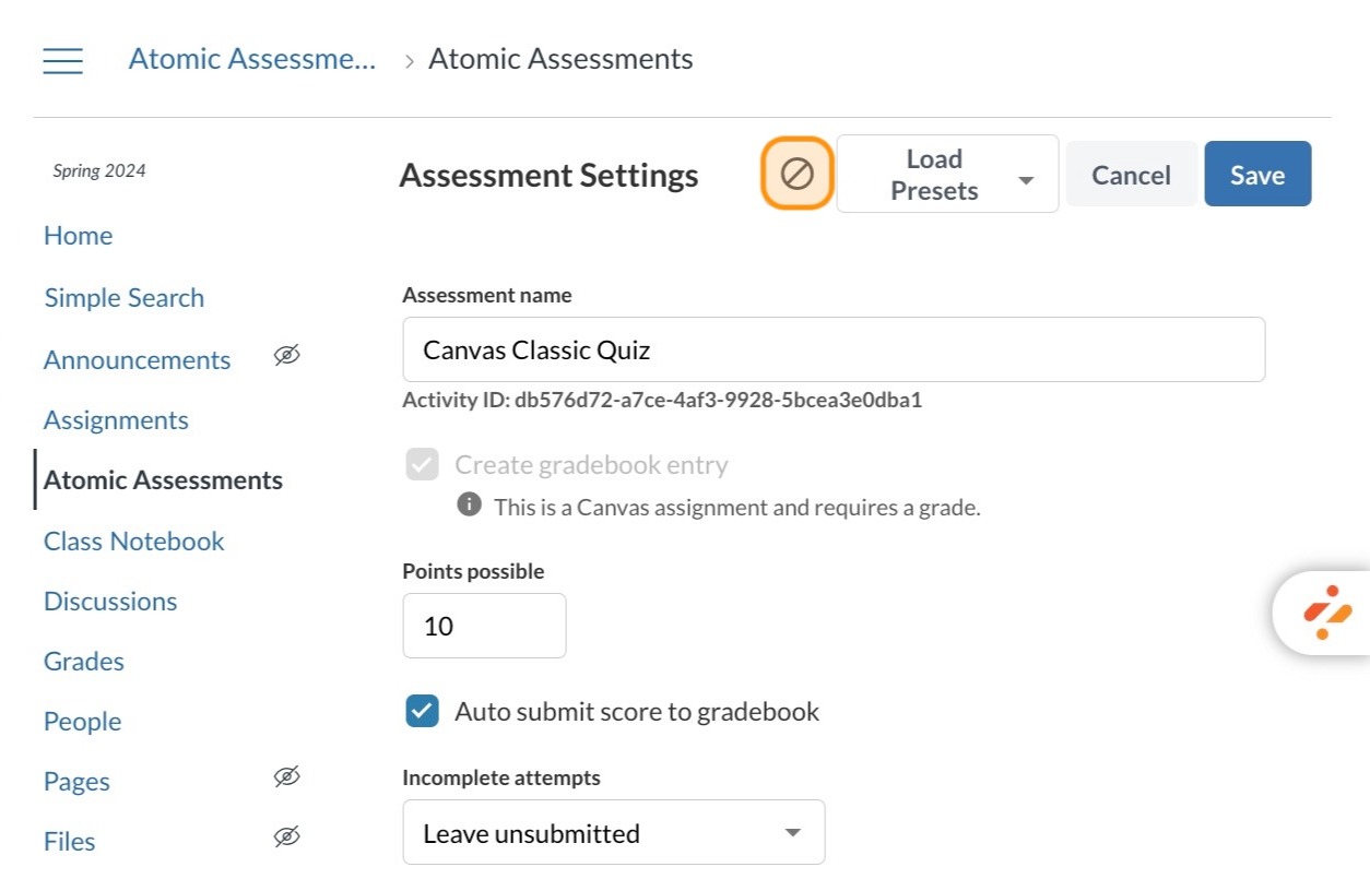 Cancel button highlighted in orange.