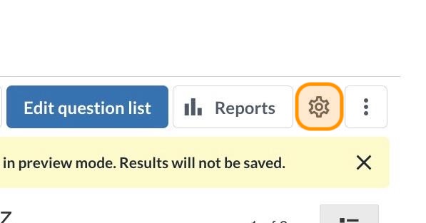 Gear icon highlighted in orange.