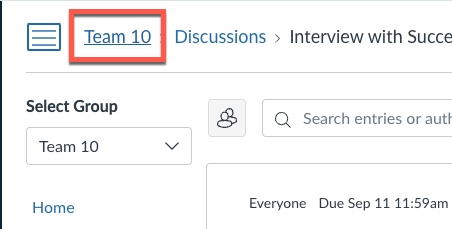 Team 10 highlighted in the breadcrumb.