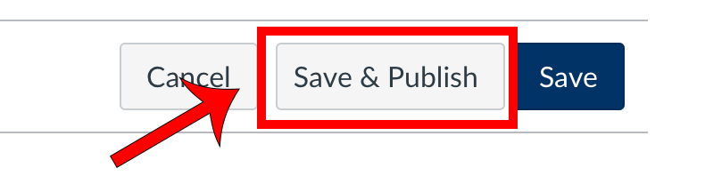 Save and publish button.