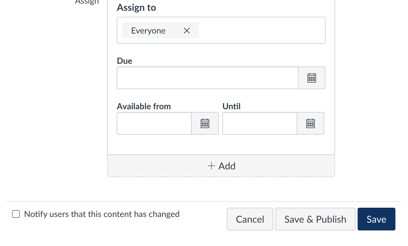 Canvas Save and Publish button preview