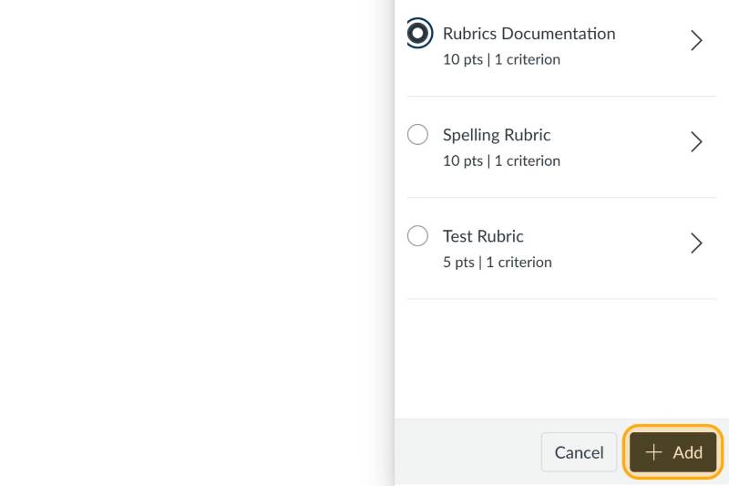 Add button