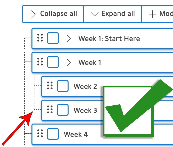 example of correct placement of nested modules