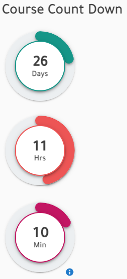 course count down module with filler info