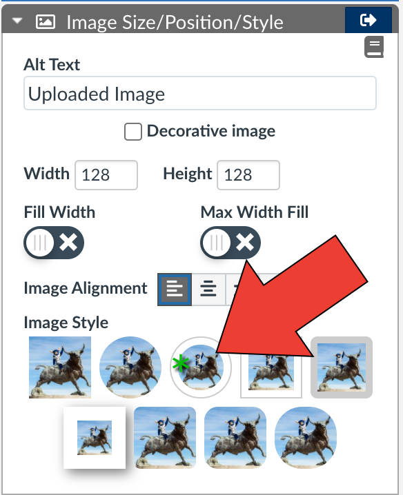 image with circle frame