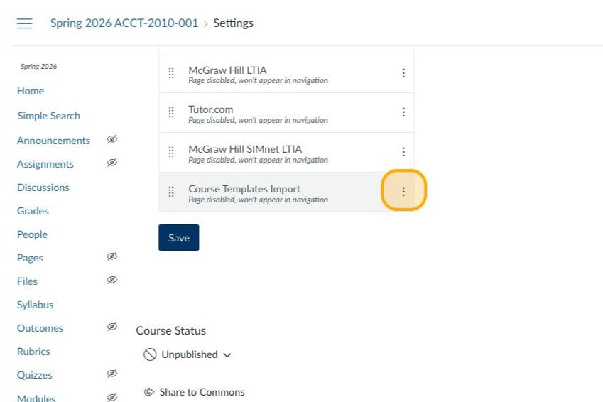 Vertical Elipsis Menu