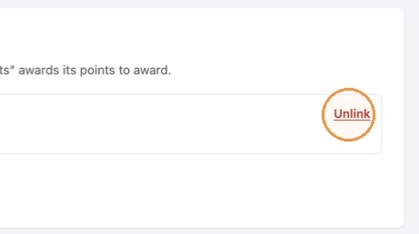 Unlink link The Unlink link appears along with a linked assignment.