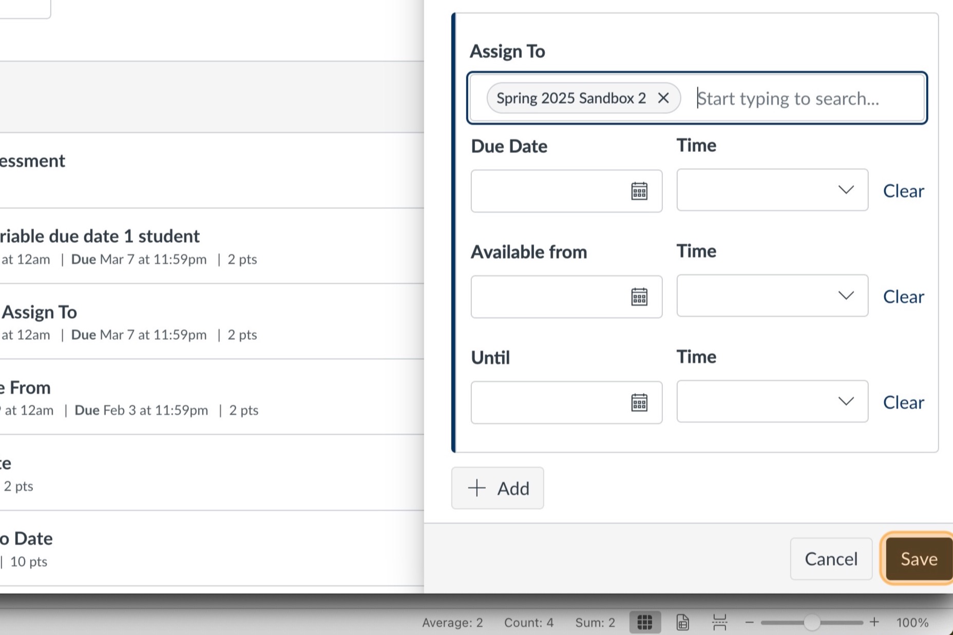 The save button in the bottom right corner highlighted in orange.