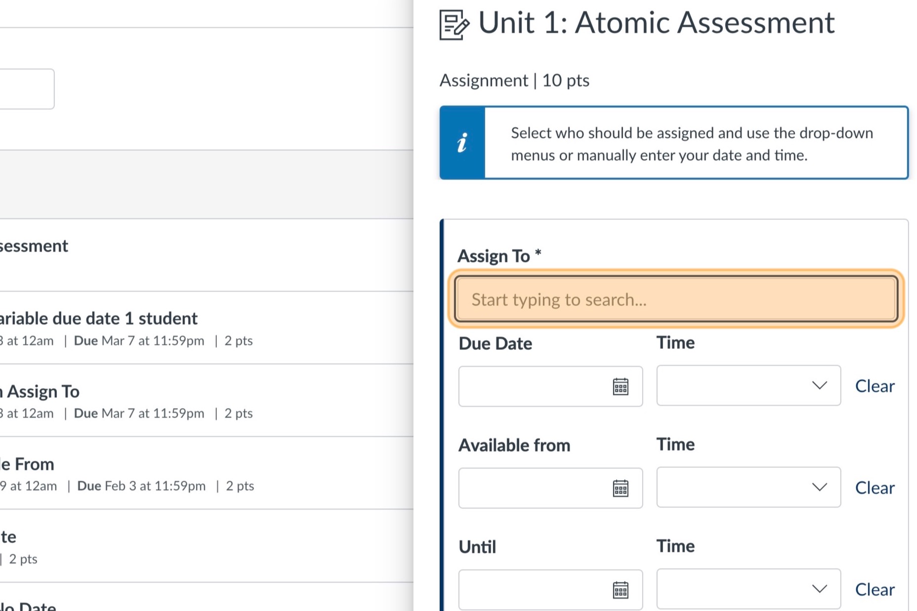 The Assign To* field highlighted in orange.
