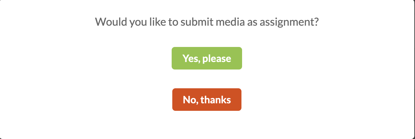 submit media as assignment button