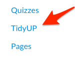 TidyUP Course nav