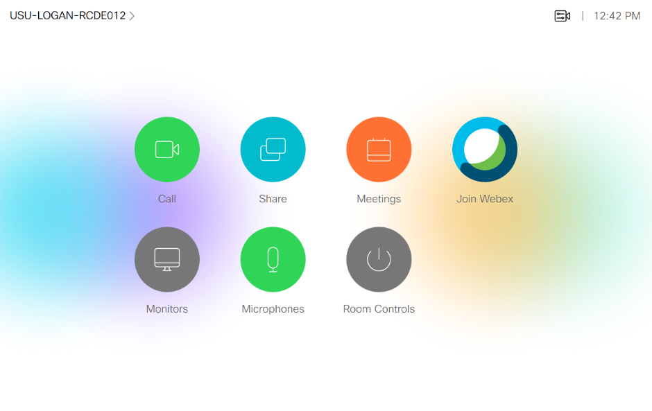 The Touch10 panel when the panel is not in a call.