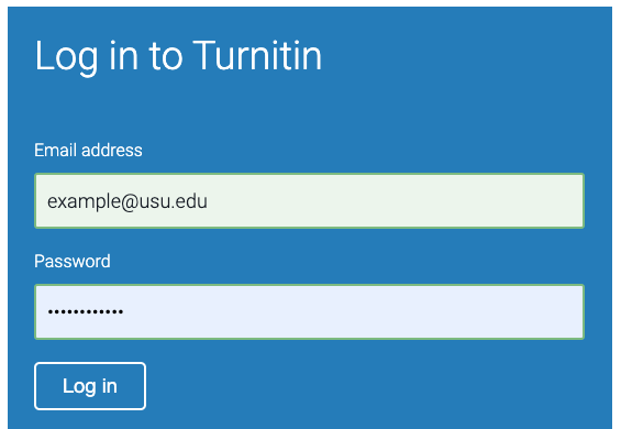 turnitin sign in page