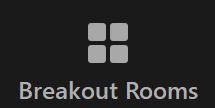breakout rooms button within Zoom application