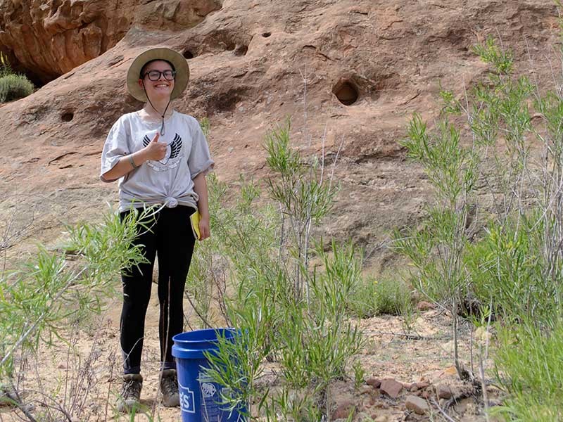 USU biologist Audrey Lidgard in southern Utah