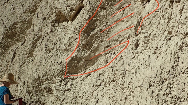 USU geologist at Fish Creek Basin
