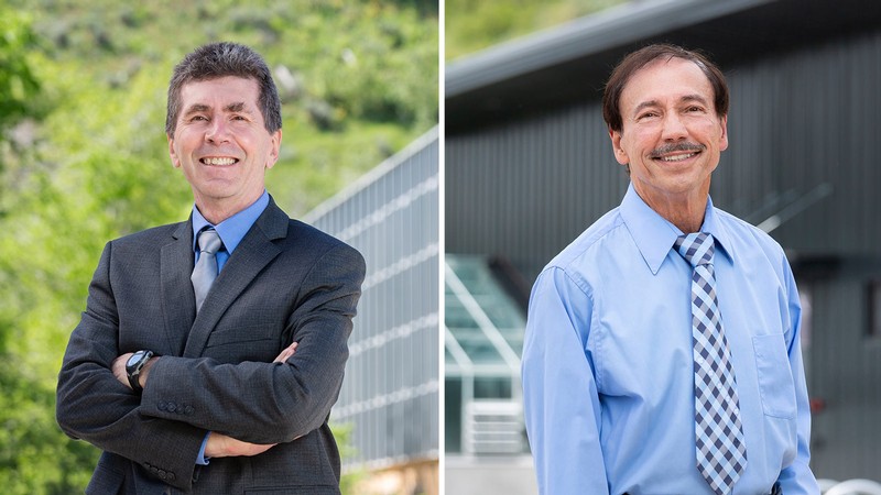 Side-by-side photographs show David Tarboton and Ron Sims.