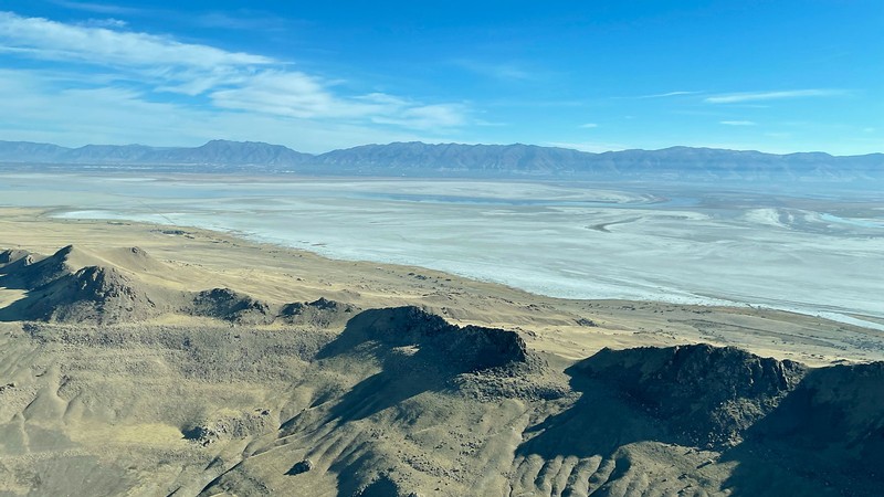 Receding waters in the Great Salt Lake.