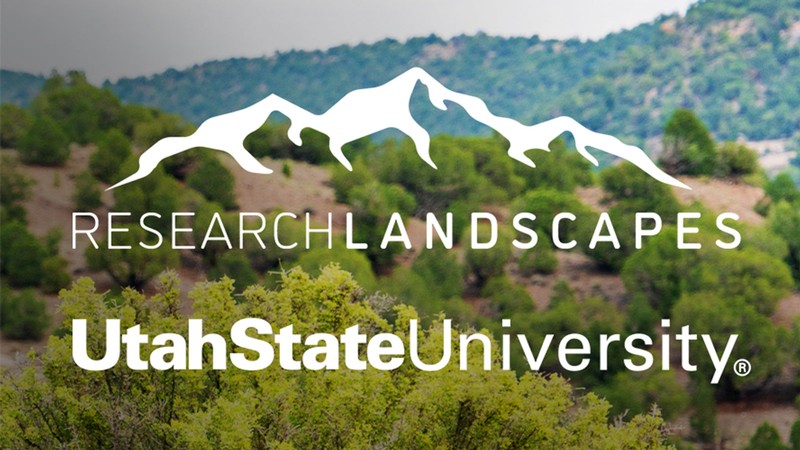 Text reads: Research Landscapes, Utah State University