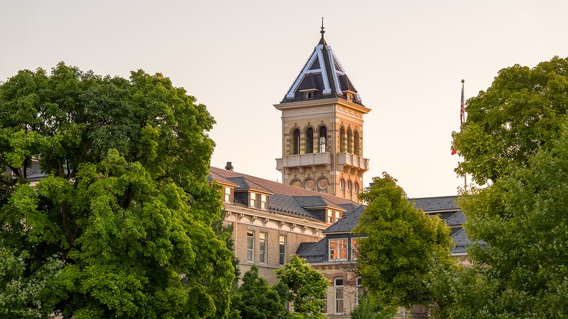 Old Main on the USU campus.