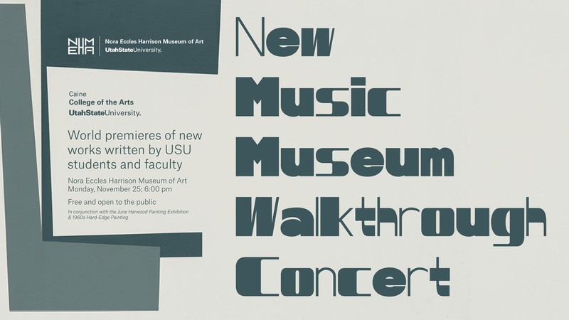 Text Reads: World premieres of new works written by USU students and faculty. November 25.